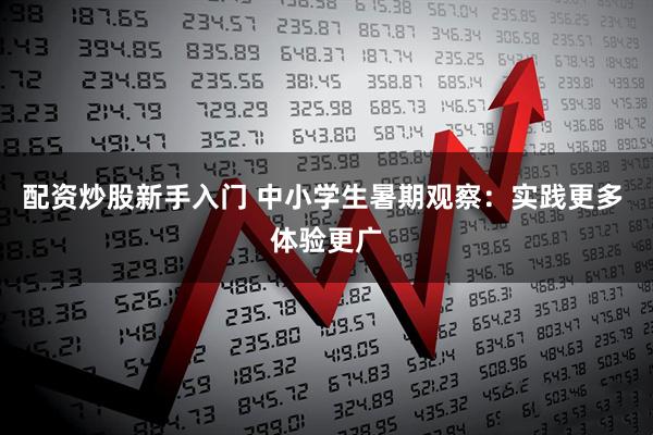配资炒股新手入门 中小学生暑期观察：实践更多 体验更广